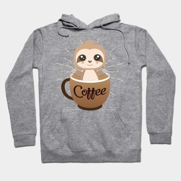 Sloth coffee design Hoodie by HBfunshirts